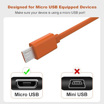 Fast Charger USB Charging Cable Power Cord Wire Compatible with Ring Enabled Video Doorbell (Released in 2020) 2/3/3 Plus/ 4, Peephole Cam, Doorbell Pro, Camera Battery Replacement Charger