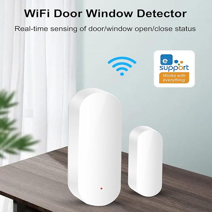 WiFi Smart Door Sensor: Door Open Contact Sensor for Home Security, Wireless Window Sensor, Secure Your Home with Instant Alerts & Smart Automation, Alexa & Google Assistant Compatible (3-Pack)