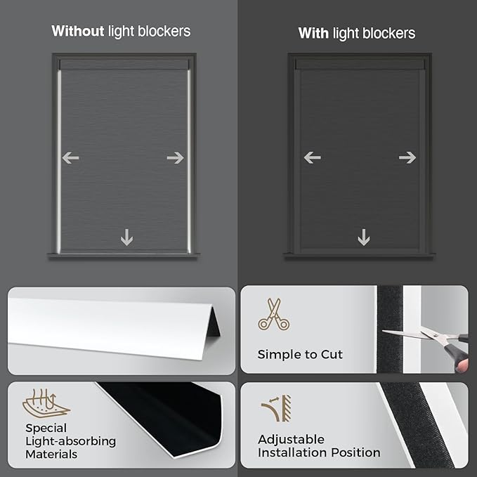 HeyBlinds Motorized Blinds with Remote, 100% Blackout Smart Blinds, Automatic Shades for Windows Compatible with Alexa Google and Homekit, Custom Size(Summer Haze-Opaline BO)