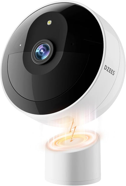 Dzees Magnetic Security Cameras Wireless Outdoor,2K AI Cameras for Home Security, Battery Powered, 1Min Install, 2-Way Audio,IR Color Night Vision, Cloud & SD Card Storage, Outside Indoor Surveillance