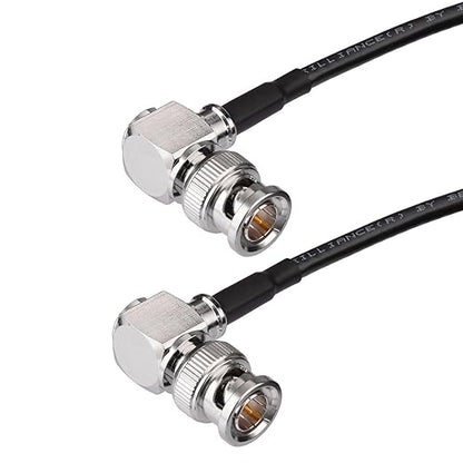 Superbat 3G/6G SDI Cable 10ft BNC Cable 75 ohm BNC Male to Male Right Angle Belden 1855A Support 3G-SDI/6G-SDI/4K Video for Monitor SDI 4K Video Camera Converter etc.
