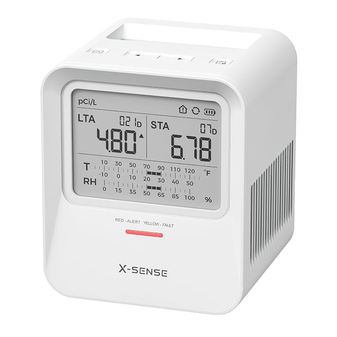 X-Sense Radon Detector for Home, Audible & Visual Alerts, XR0B-SR