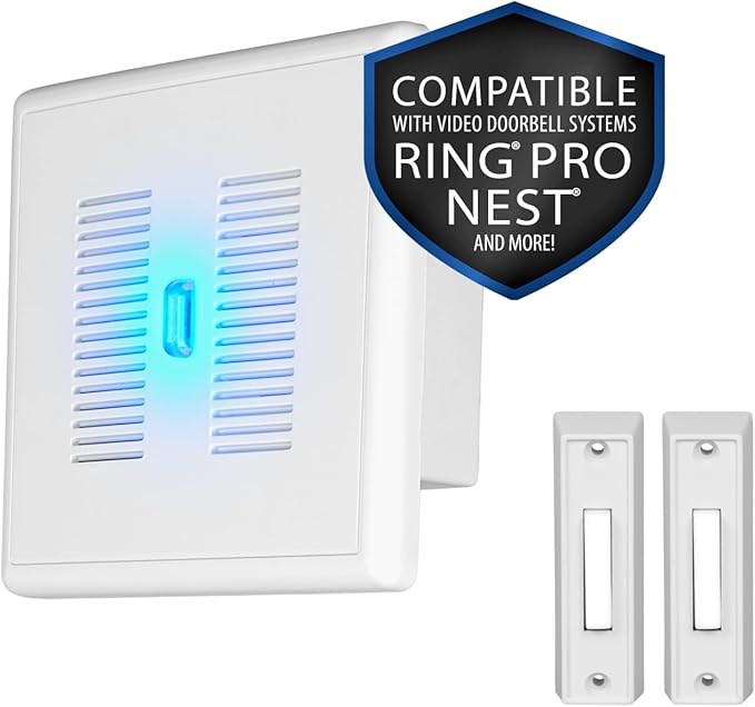 ADA Compliant Video Compatible Doorbell Chime Kit (PRCP2A)