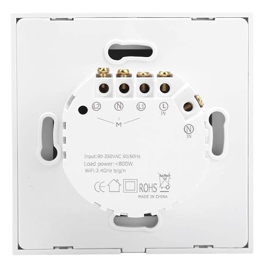 ABS Material Housing for Scene Control - Smart Switch Wireless WiFi Remote Control Touch Power Distribution Device Compatible with Google Home IFTTT Roqi and iOS Siri 800W Capacity