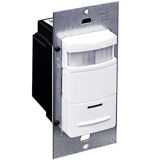 Leviton Decora 120/277-Volt Wall Switch Occupancy Sensor, ODS10-IDE, Black