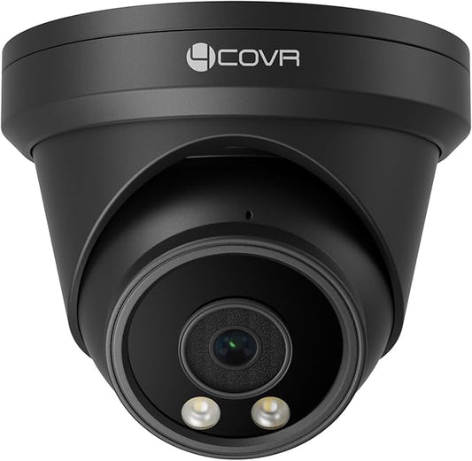 4COVR 4K 8MP PoE Security IP Camera, Outdoor Wired Surveillance Video Camera with Audio, Smart Human/Vehicle Detection, 110° Wide Angle 100ft IR Night Vision, 2.8mm Lens, IP67 Weatherproof, LY97AB8MA