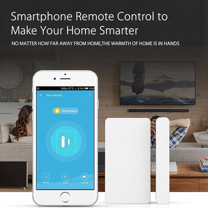 Mini Door Sensor, Wireless Door Window Sensor for Home Automation, Works with APP, Zigbee Door Sensor, No Hub Required