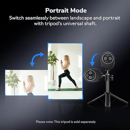 EMEET Piko+ (Piko Plus), World’s 1st Dual-Camera AI-Powered 4K Webcam, 1/2.55'' Sony Sensor, 3 Mics&3 Sound Modes, Panda Magnetic Privacy Cover, USB C-C&C-A, Ideal for Livestreamers