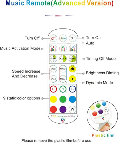 SUPERNIGHT Bluetooth LED Controller, Smart Mobile Phone APP Control Music Remote Controller for SMD 5050 2835 3528 4-Pin RGB LED Strip Lights (2 Ports)