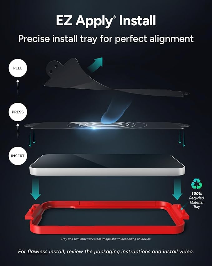 ZAGG Glass Elite Privacy Screen Protector for iPhone 16 Plus / 15 Plus - 2-Way Privacy Filter, Ultra-Strong Tempered Glass, 5X Stronger, Smudge-Free, Easy Install, InvisibleShield, Recycled Content