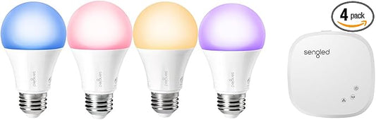 Sengled E29-NA05F Smart LED Starter Kit, 4 Pack, White
