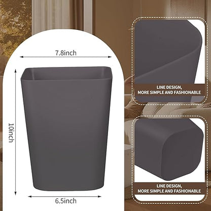Trash Can - Small Waste basketbin - 1.8 Gallon- for Office,Home,Bathroom,Kitchen - Coffee Color