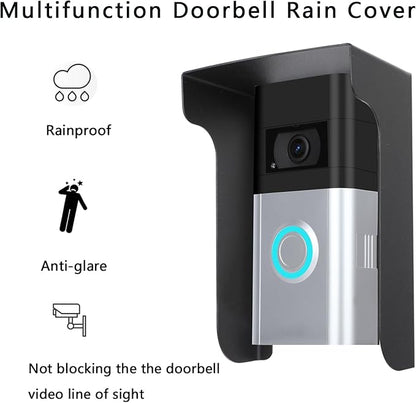 Metal Doorbell Cover Compatible with Ring/Blink/Google Nest/Arlo/Eufy/AOSU Doorbell, myQ Smart Garage Door Video Keypad Protector, Weatherproof Access Control Keypad Cover, Anti Glare