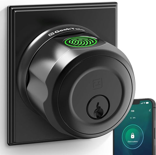 GeekTale Fingerprint Deadbolt Lock with APP, Smart Deadbolt for Front Door