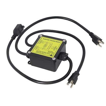 Ketofa AC120V 15A Automatic Transfer Switch, NEMA 5-15P/5-15R ATS