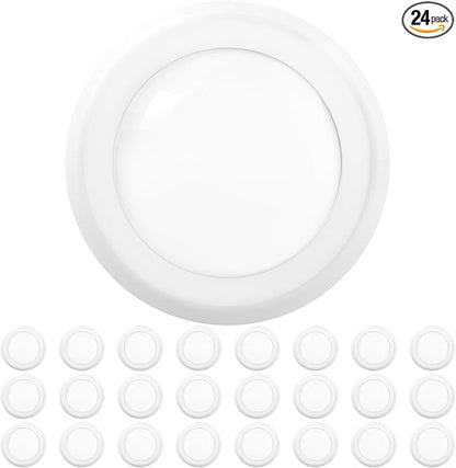 Sunco 24 Pack 6 Inch LED Disk Lights, Flush Mount Ceiling Light Disc, Recessed Can Lighting, 850 LM, 12W (65W Equivalent), 3000K Warm White, Dimmable, Damp Rated ETL.