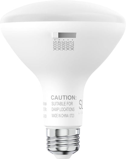 BR30 65W Equivalent 8.5 Watt LED Bulb, 5 CCT (2700K, 3000K, 3500K, 4000K, 5000K) 650 Lumens, Dimmable, Energy Star, E26 Base - Indoor and Outdoor Use (4 Pack)