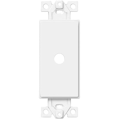 ENERLITES 0.406” Rotary Dimmer Shaft Adapter Insert for Decorator Wall Plates, 1-Gang Polycarbonate Thermoplastic, ETL Listed, 6061-W, White
