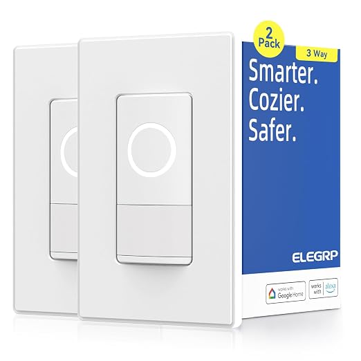 ELEGRP Smart Motion Sensor Switch, 2.4GHz Wi-Fi 3 Way Light Switch Compatible with Alexa & Google Assistant, APP Remote Control, Neutral Wire Required, UL Certified, No Hub Required (White, 2 Pack)