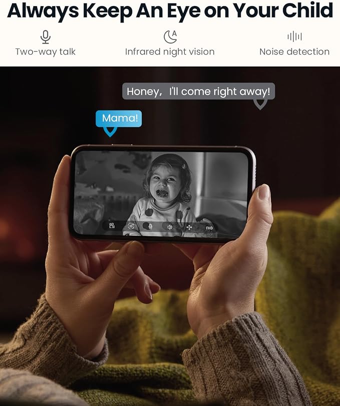 ieGeek Indoor Camera, 2K Cameras for Home Security, 5G Security Camera Indoor, 360° Pet/Dog/Baby Camera with Phone App, AI Tracking, 2-Way Audio, Night Vision, 24/7 SD Card Storage, Alexa
