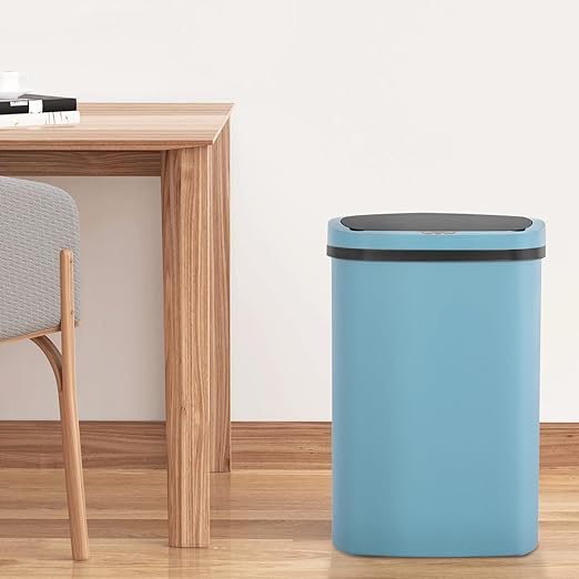 FDW Garbage Can 13 Gallon 50 Liter Kitchen Trash Can for Bathroom Bedroom Home Office Automatic Touch Free High-Capacity with Lid Waste Bin