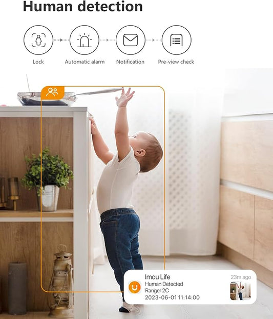 Imou 2.5K WiFi Camera Indoor Pet Dog Camera 4MP, 360° Home Security Wireless IP Baby Camera, Human Detection AI, Smart Tracking, Siren, 10m Night Vision, 2-Way Audio, Privacy Mode, Works with Alexa