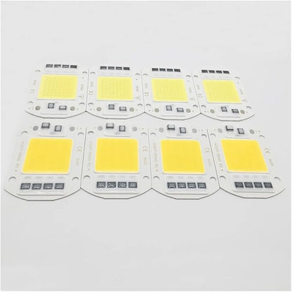 10pcs LED COB Bulb Chip 50W Chip 110V 220V Input Smart IC Fit for DIY LED Flood Light Cold White Warm White Street Lamp(220V,Cold White)