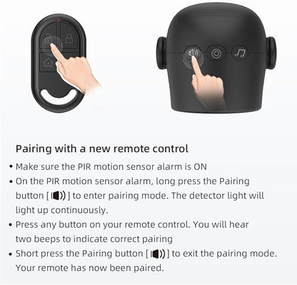 CPVAN Accessory - Remote Control - Only for Hosts as CP2, CP2W, CP9 - Key Fob Connected with The Host via 433.92MHz,Black