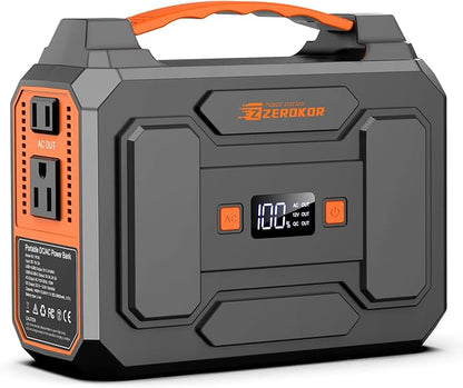 ZeroKor Portable Power Station 100W Outdoor Power Pack with 110V AC Outlet