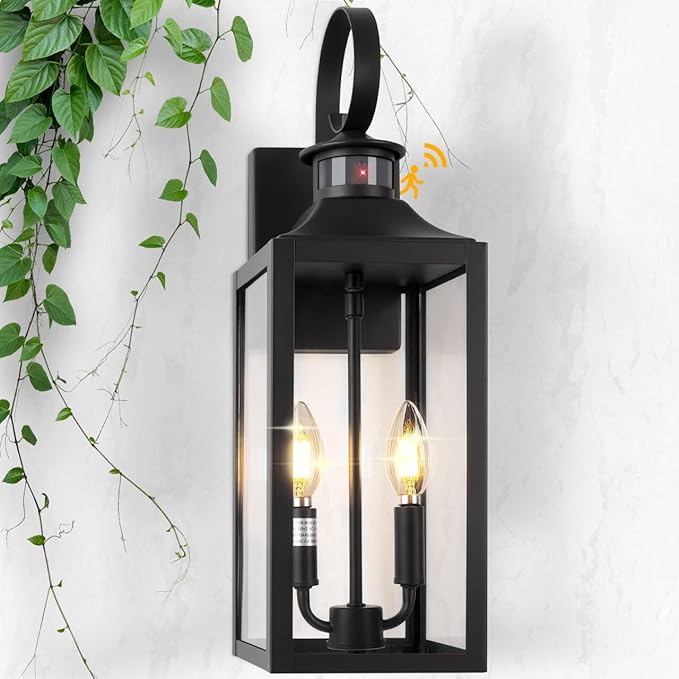 20" Motion Sensor Outdoor Light, Large Dusk to Dawn Outdoor Wall Lights