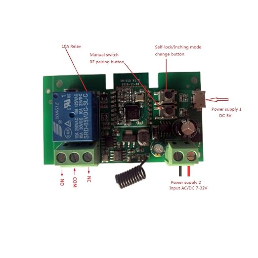 Smart Home Dry Contact Zigbee Relay Switch, Remote Control Zigbee Switch for Light Garage Door, Compatible with Alexa Google Home,Zigbee hub Needed (1CH)