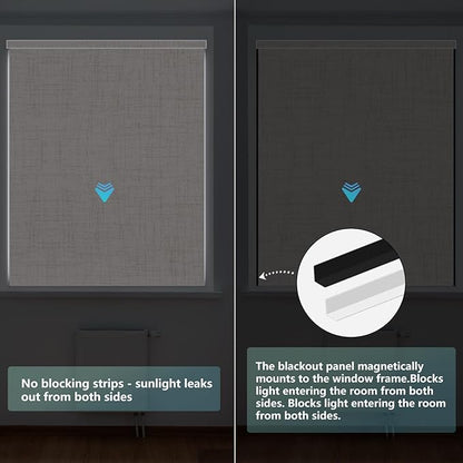 Aprilsmart Motorized Blinds with Remote,Compatible with Apple HomeKit Alexa Google Home- Voice and app Control,Motorized Roller Shades 100% Blackout Custom Size(Vigor Milky-11)