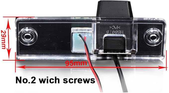 Rear View Back Up Reverse Parking Camera in License Plate Lighting Night Version (NTSC) for Saab 9-3/93 /9-X/ 97X/ 9-4X /95/9-5 Toyota Land Cruiser Prado (Model B= Screw)
