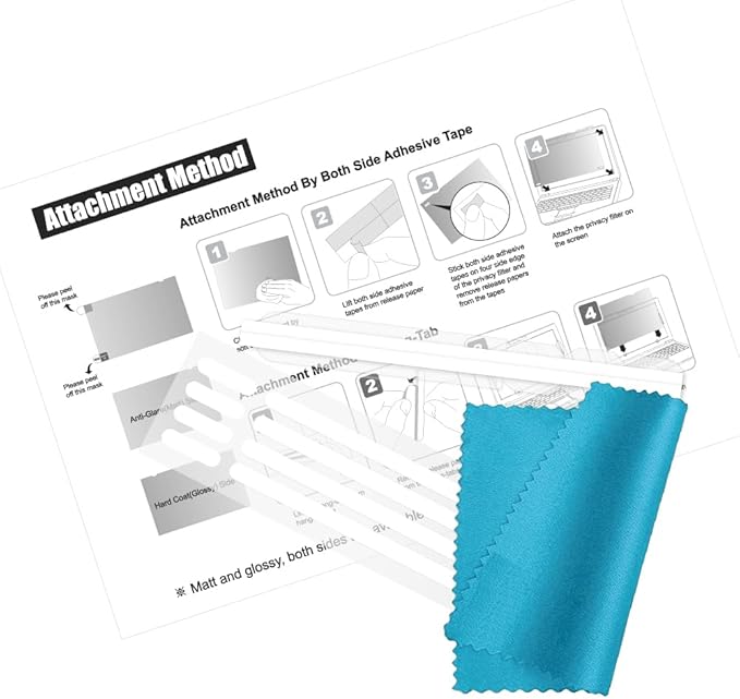 21.5 Inch - 16:9 Aspect Ratio - Computer Privacy Screen Filter for Widescreen Monitor - Anti-Glare - Anti-Scratch Protector Film - Protects Your Eyes from Harmful Glare and Blue Light