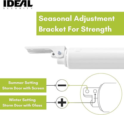 Ideal Security Screen Door Closer, 9", White