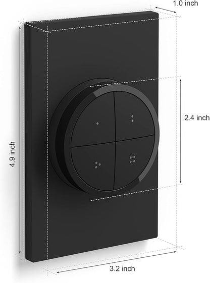 Philips Hue (1) Black Tap Dial Light Switch with (2) Smart 85W BR30 LED Bulb, White and Color Ambiance Color-Changing Light, 1200LM, E26 - Requires Bridge - Control with Hue App or Voice Assistant