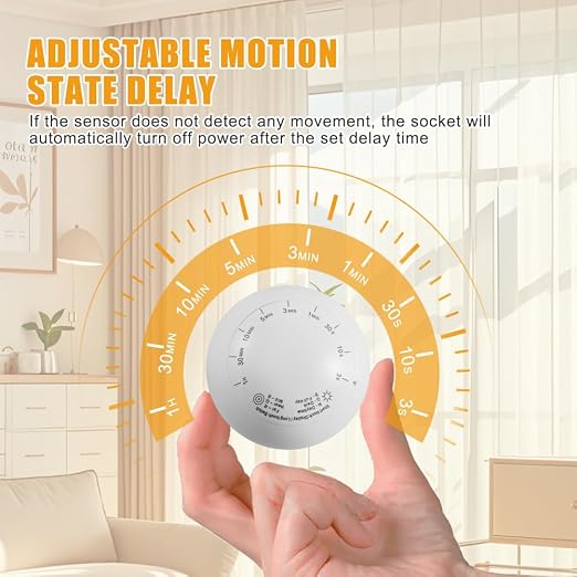 2 Pack Motion Sensor Switch with Outlet, PIR Wireless Motion Sensor Switch, Adjustable Sensitivity, IP54 Waterproof Wireless Motion Detector with Plug for Lights and Devices for Indoor/Outdoor