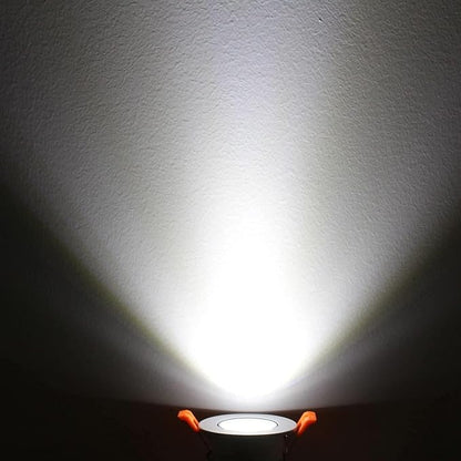 inShareplus 2 Inch LED Downlight, 3W Recessed Lighting COB Dimmable, 5000K Daylight White, CRI80, Ceiling Lights with LED Driver, 20 Pack