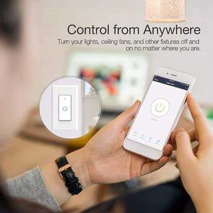 Double Smart Home Light Switch WiFi Wall Switch Compatible with Alexa Google Assistant