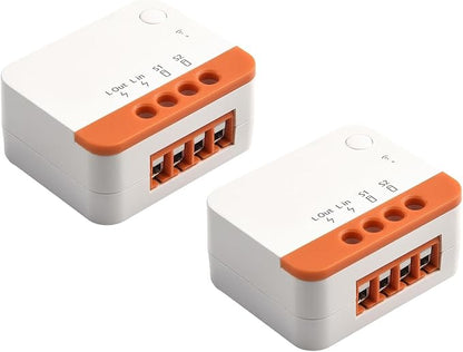 for Zigbee 3.0 Two-Way Relay Smart Switch Module No Neutral Wire Required APP and Voice Control for ZBMINI-L2 for Stair Lights and Scene Automation Supports External Rocker (2PCS)