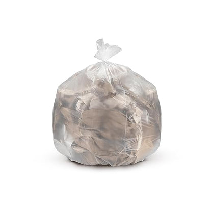 Inteplast Group VALH3340N16 33 gallon Capacity, 39" Length x 33" Width x 14 Mic Thickness, Natural Color, HDPE Commercial Coreless Valu-Plus Institutional Trash Can Liner (Case of 10 Roll, 25 Bags per