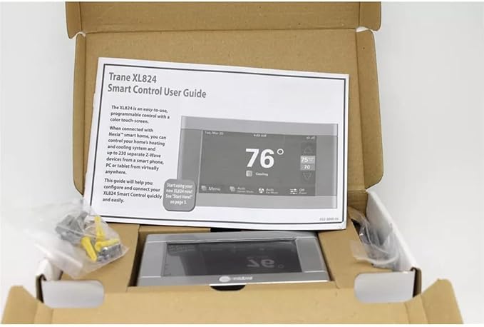 Trane XL824 Wi-Fi Programmable Thermostat with Nexia Home Intelligence for Smart Comfort Control Touch Screen No Retun/No Refund - Factory Warranty