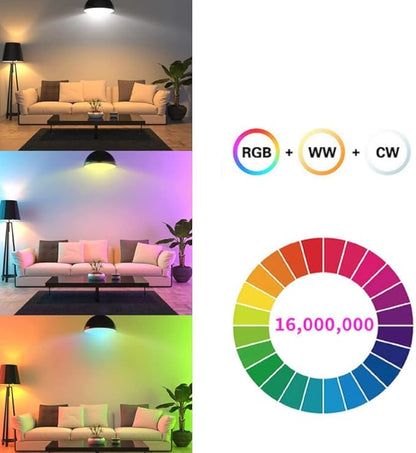 WiFi G95 RGBCW Smart Bulb Compatible with Alexa, Voice & APP Remote Control, Schedule & Timer,12W