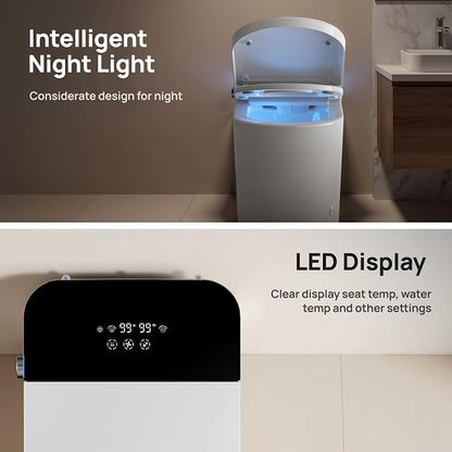 Smart Toilet with Bidet Built-in: Ultra Gentle Wash Bidet Toilet Child Mode