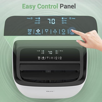 DuraComfort Smart Portable Air Conditioners, 12000 BTU(Ashrae) /8150 BTU (SACC) Quiet AC Unit, Built-in Dehumidifier and Fan Modes, Mobile App, Cools up to 350 Sq. Ft, White