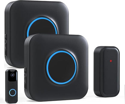 Satisure Wireless Doorbell Chime Video Doorbell Extender - Compatible with Blink Video Doorbell and Blink Video Doorbell (2nd Gen) (1 Video Doorbell Extender 2 Receiver）