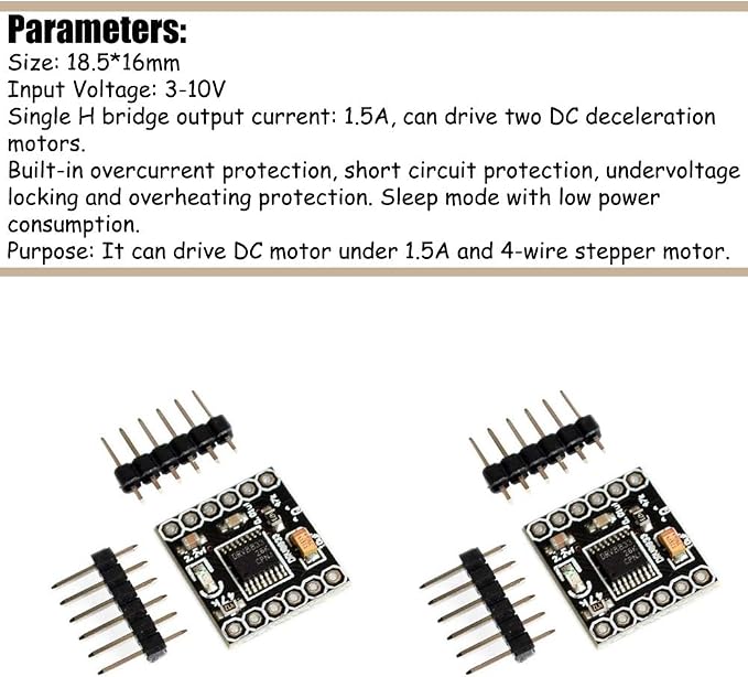 KOOBOOK 5Pcs DRV8833 DC Gear Motor Drive Controller 1.5A Dual H Bridge | Small,Simple,3-10V Input,PWM Support,for Mini rc Car Small Robotics or Automation Projects,Works with Microcontrollers