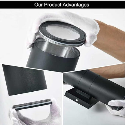 8Pack 14inch Outdoor Wall Light Fixtures, 14W Exterior Waterproof Modern Matte Black Wall Lamps with Cylindrical Aluminum Body,Porch Light for Front Door Patio Garden