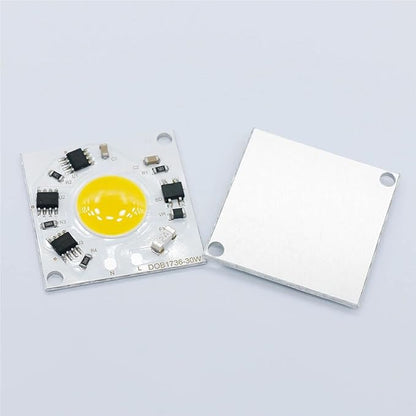 LED COB Chip 30W 2400lm Lumens Pure White Warm White Light 3000k 6500k 220V Smart IC No Need to Drive Commercial Lighting l(Pure White 6500K)