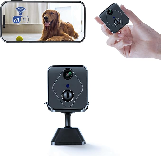 Mini Camera, 2K WiFi Ultra HD Indoor Surveillance Camera – Supports Remote Monitoring via Mobile App, Equipped with Motion Detection and Auto Night Vision, Ideal for Home and Office Security